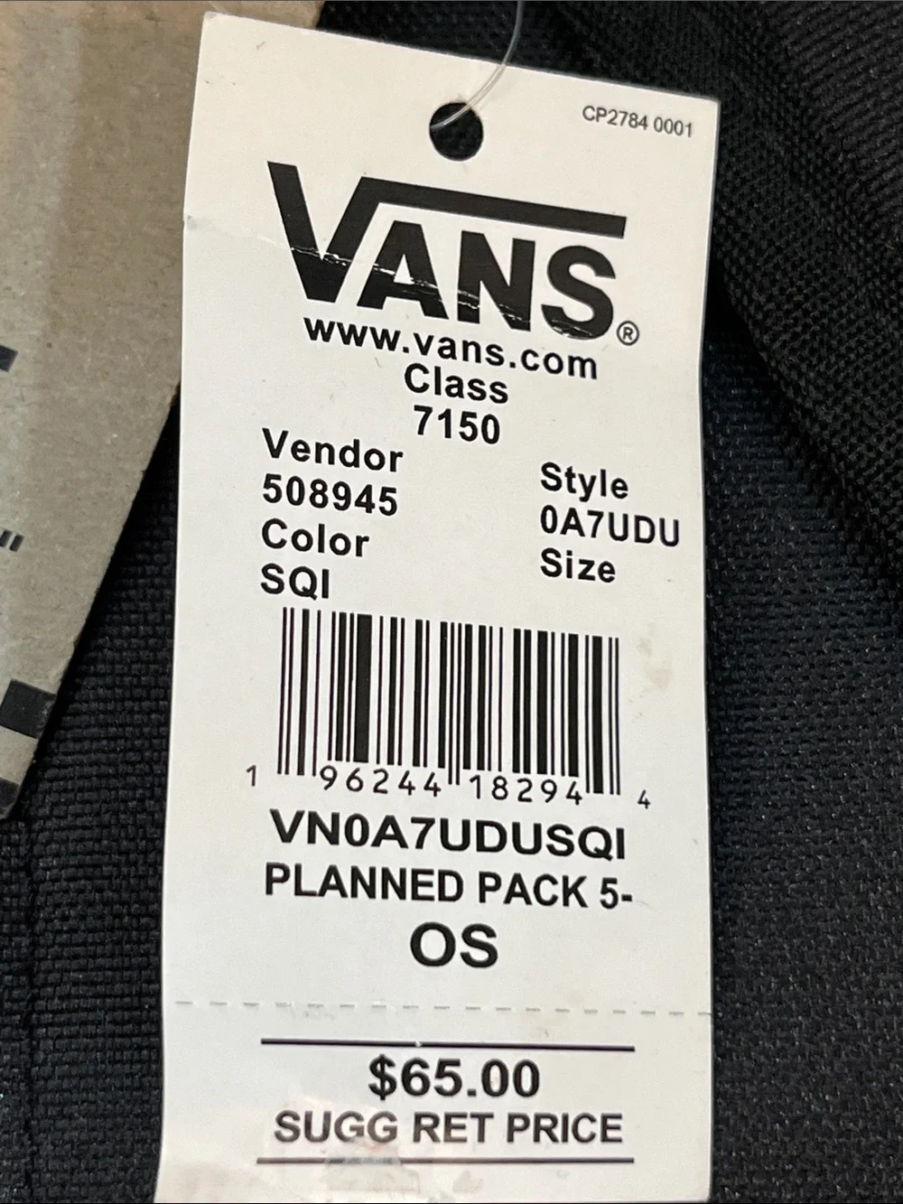 Vans durable backpack